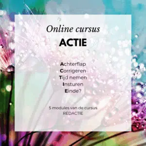 Online cursus 'ACTIE' - 5 modules van cursus 'REDACTIE'
