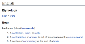 etymology-backword